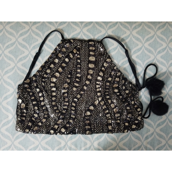 Luxxel Tops - Luxxel Glitter Crop Top
